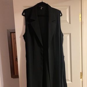 Black long vest